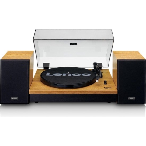 Lenco LS-300WD - Platenspeler met Bluetooth - Inclusief Speakers - Stereo - Hout