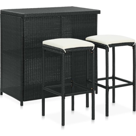 vidaXL-3-delige-Barset-poly-rattan-zwart