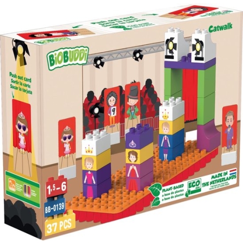 BiOBUDDi Plantaardige Blokkenset Catwalk Modeshow - 37 delig