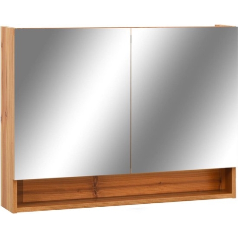 vidaXL-Badkamerspiegelkast-LED-80x15x60-cm-MDF-eikenkleurig