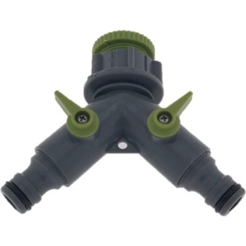 Benson -  Waterverdeler -  Tuinslang Koppeling -  2 Weg -  1/2" - 3/4" Soft