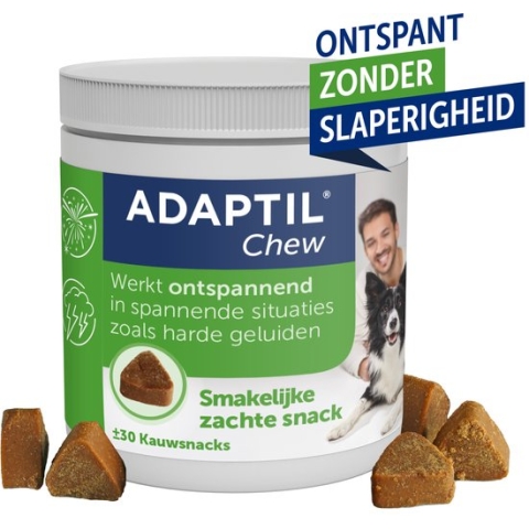 Adaptil Chew 30 stuks  - Smakelijk kauwsnack voor honden - Vermindert angst en spanning - Veilig en niet verslavend