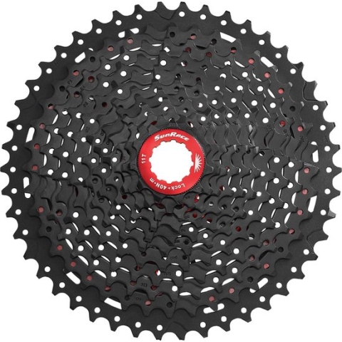 Cassette Sunrace CSMX8 - 11 speed 11-42T - zwart / rood