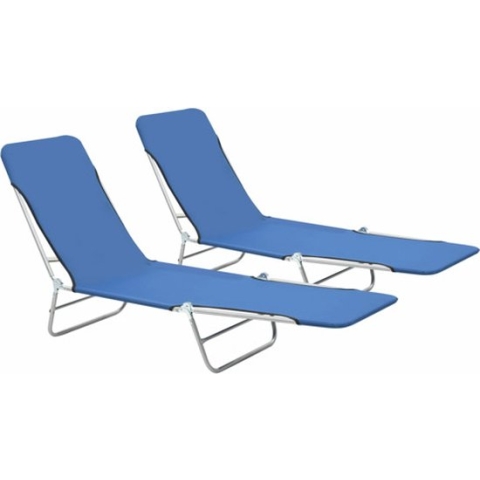 vidaXL-Ligbedden-inklapbaar-2-st-staal-en-stof-blauw