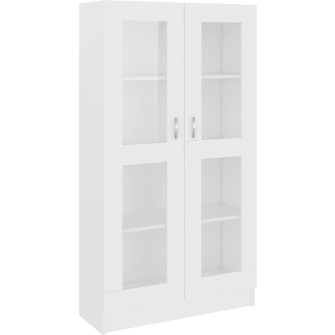 vidaXL-Vitrinekast-82,5x30,5x150-cm-spaanplaat-wit