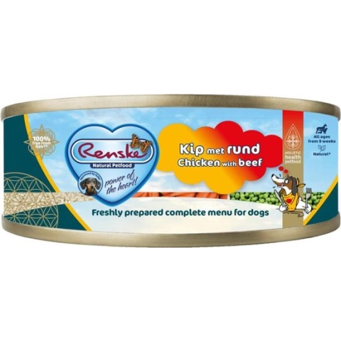 24x Renske Blik Vers Gestoomd Complete Menu Kip - Rund 95 gr