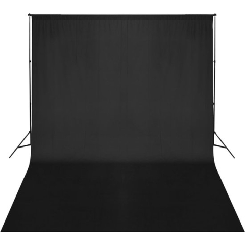 vidaXL Achtergrondsysteem 500x300 cm zwart