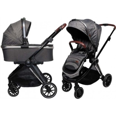 Ding Fenix Kinderwagen Grijs Met Zilver