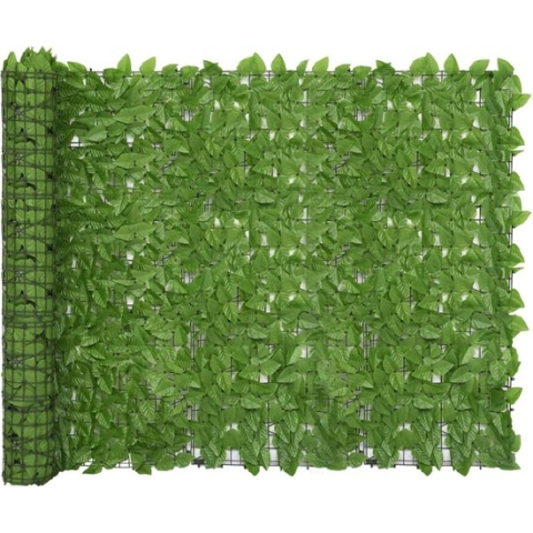 vidaXL-Balkonscherm-met-groene-bladeren-600x150-cm