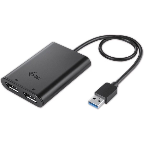 DisplayPort Cable USB 3.0 i-Tec U3DUAL4KDP Black