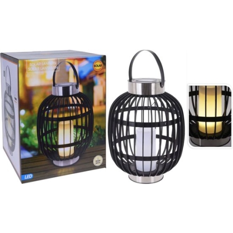 Home & Styling - Solar buitenlamp lantaarn  - LED windlicht kaars 30 cm hoog