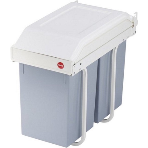 Hailo Multi-Box Duo L Prullenbak - 2 x 14 l - Inbouw