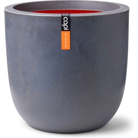 Capi Europe - Bloempot bol Smooth NL - 54x52 - Donkergrijs - Opening Ø46 - Bloempot voor binnen en buiten - Levenslang garantie - Breukbestendig - 100% Recyclebaar - CO2 Neutraal geproduceerd - KDG935