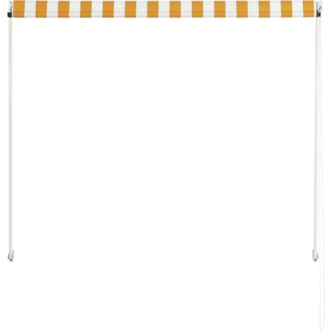 vidaXL-Luifel-uittrekbaar-100x150-cm-geel-en-wit