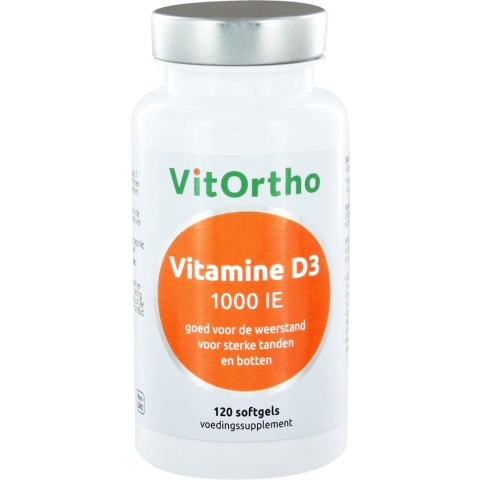 VitOrtho Vitamine D3 1000 IE - 120 softgels