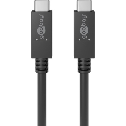 USB-C Kabel - USB 3.2 Gen 2x2 - 100W PD - Premium - 0,5 meter - Zwart