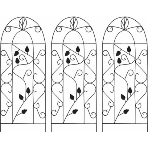vidaXL-Plantenklimrekken-3-st-40x100-cm-ijzer-zwart