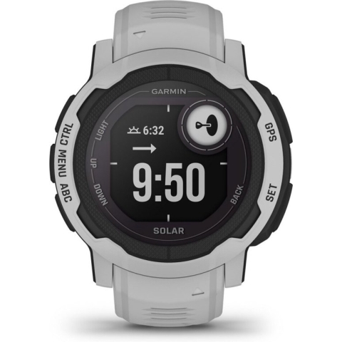 Garmin Instinct 2 Solar - Sporthorloge met GPS - Smartwatch voor heren - Zon Oplaadbaar - 45mm - Mist Gray