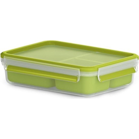 EMSA CLIP & GO 1.2l Rechthoekig Doos 1.2 l Groen. Transparant 1 stuk(s)