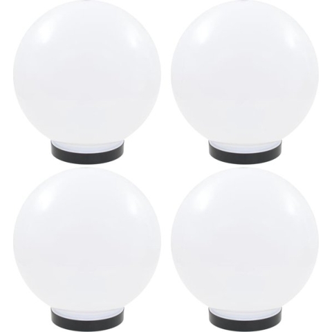 vidaXL LED-bollampen 4 st rond 25 cm PMMA