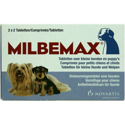 Milbemax Ontworming Tabletten Kleine Hond - Puppy 0,5 - 10 kg 2 x 2 tabletten