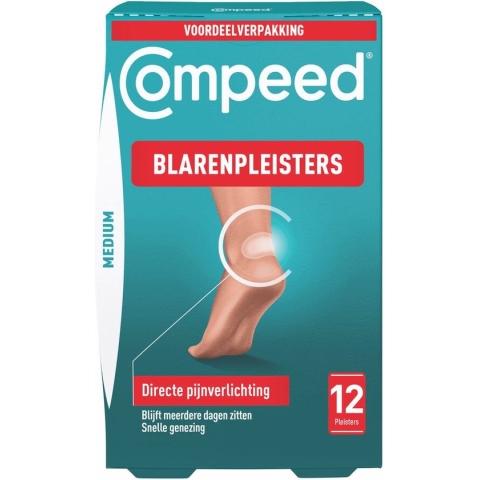 Compeed Blarenpleisters medium - Blarenpleisters - blarenpleisters bieden directe pijnverlichting, snellere genezing - 12 stuks