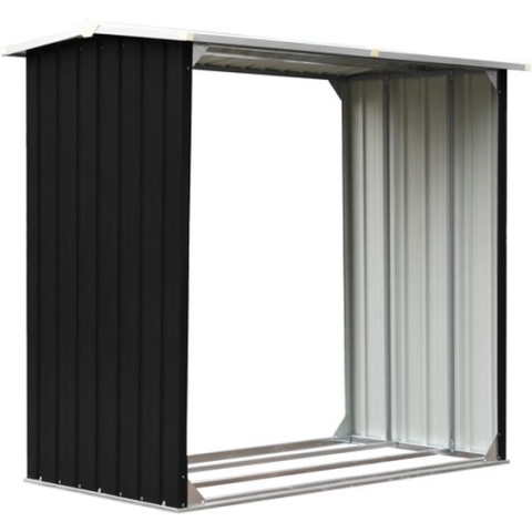 vidaXL-Haardhoutschuur-172x91x154-cm-gegalvaniseerd-staal-antraciet