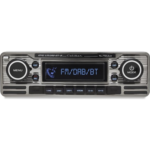 Caliber Autoradio met Bluetooth - DAB - DAB+ - USB, SD, AUX, FM - 1 DIN - Enkel DIN - Retro Oldtimer Look - Handsfree bellen - (RMD120DAB-BT-B)