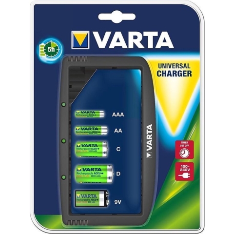 Batterij oplader Varta Universeel exclusief batterijen