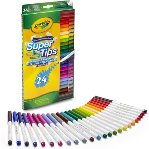 Crayola 24 Viltstiften met superpunt