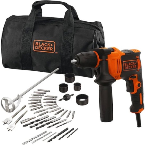 B+D 710W klopboormachine met 40 accessoires en softbag