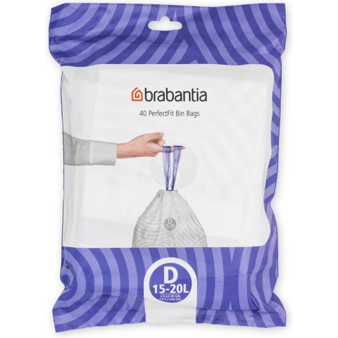 Brabantia PerfectFit Vuilniszakken - 15/20 l - Code D - 40 stuks