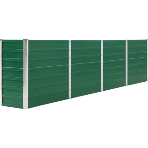 vidaXL-Plantenbak-verhoogd-320x40x77-cm-gegalvaniseerd-staal-groen