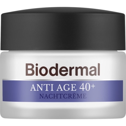 Biodermal Anti Age nachtcrème 40+ - Nachtcrème met niacinamide & peptide - Herstelt de huidconditie en verstevigt - 50ml