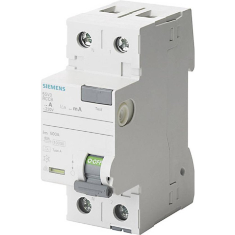 Siemens 5SV3312-6KL Aardlekschakelaar A 2-polig 25 A 0.03 A 230 V