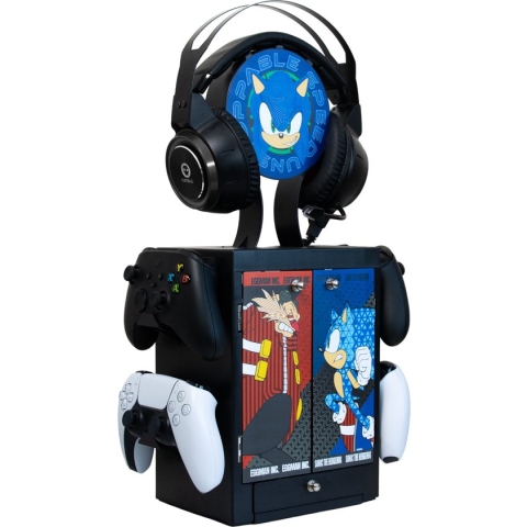 Numskull - SEGA - Officiele Sonic the Hedgehog Luxe Gaming Opbergtoren voor 4 Controllers - 10 Games - Koptelefoon