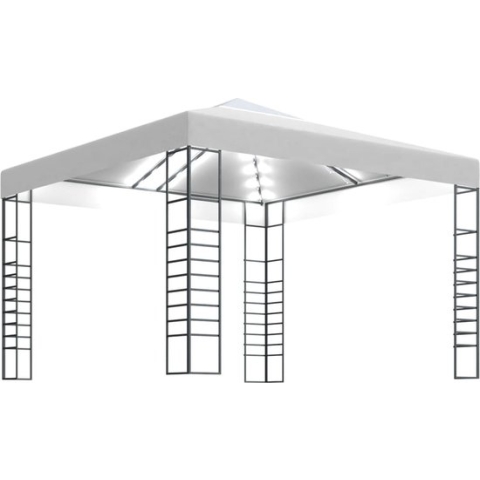 vidaXL-Tuinpaviljoen-met-LED-lichtslinger-3x3-m-wit