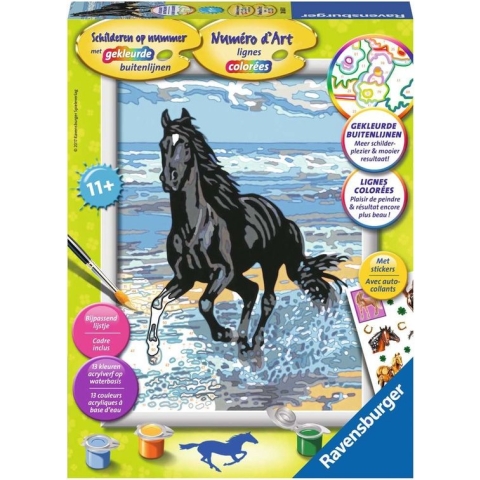 Ravensburger Schilderen op nummer Paard in de Branding - Hobbypakket