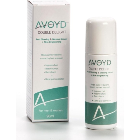 Avoyd Double Delight 90ml -  Voorkomt en verhelpt ingegroeide haartjes, scheerirritatie en scheerbultjes. Daarnaast reduceert het pigmentvlekjes - geschikt voor m/v - 043