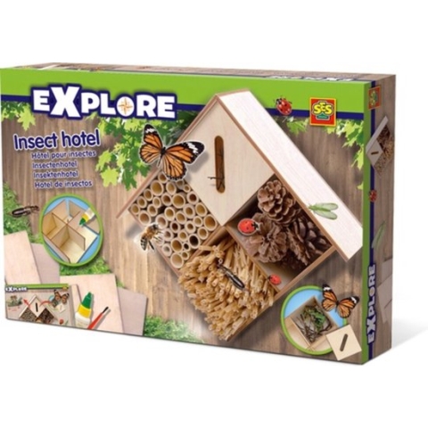 SES - Explore - Insectenhotel - zelf maken - van echt hout - inclusief lijm en penseel