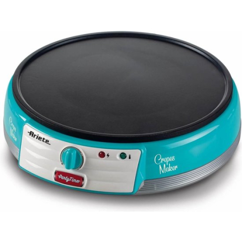 Ariete 0202 crepe maker 1 crêpe(s) 1000 W Blauw, Zilver, Wit