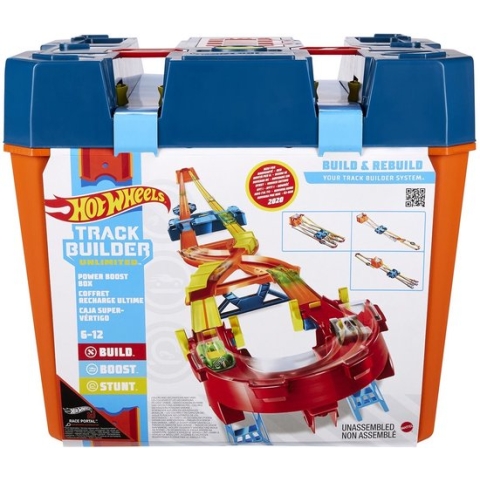 Hot Wheels Track Builder Power Boost Box - Racebaan van meer dan 6 Meter