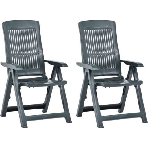 vidaXL-Tuinstoelen-2-st-verstelbaar-kunststof-groen