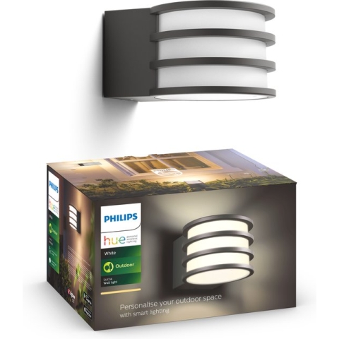 Philips Hue Lucca muurlamp - warmwit licht - zwart