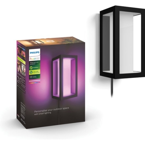 Philips Hue Impress muurlamp - wit en gekleurd licht - zwart - laagspanning
