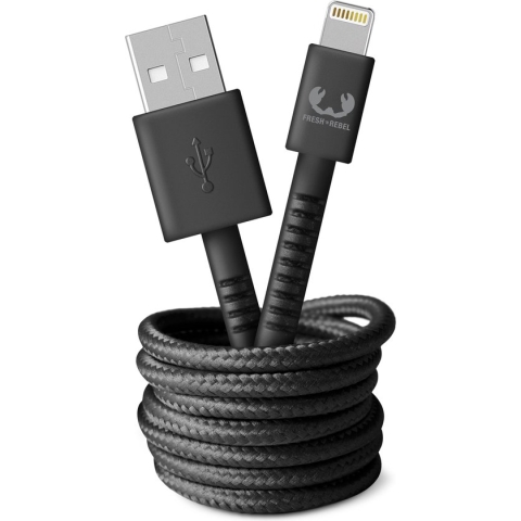 Fresh 'n Rebel - Usb naar Apple Lightning kabel - 2 meter hoge kwaliteit kabel - Storm Grey