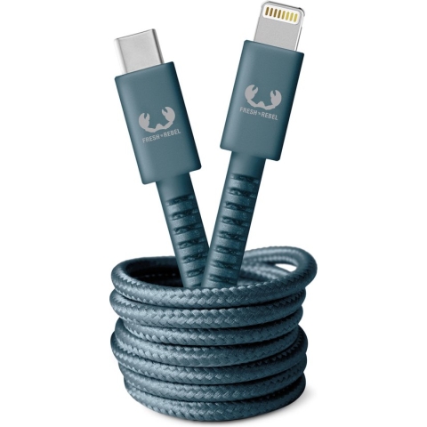 Fresh 'n Rebel - Usb c naar Apple Lightning kabel - 2 meter hoge kwaliteit kabel - Dive Blue