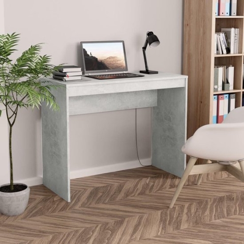 vidaXL-Bureau-90x40x72-cm-bewerkt-hout-betongrijs