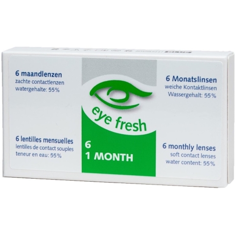 Eye Fresh zachte maandlenzen 6-pack -4,50 6 stuks