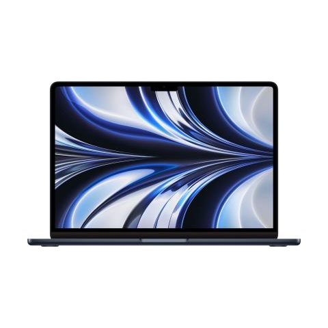 Refurbished Macbook Air 13,6inch Midnight, Apple M2, 8Gb RAM, 256Gb SSD. Lichte gebruikssporen.